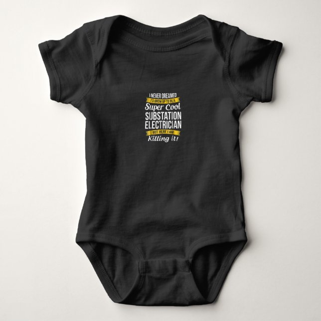 Toppen Coola Substation Electrician Funny Gift T Shirt (Framsida)