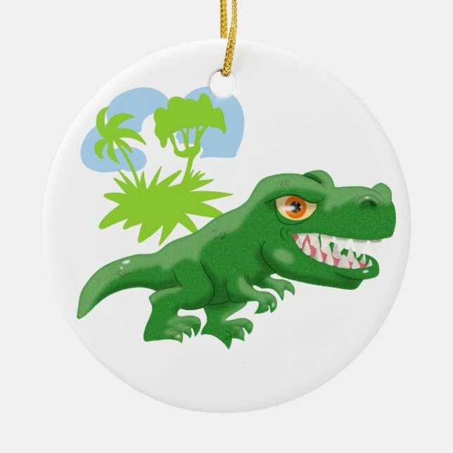 Toppen Coola T-Rex Ceramic Ornament (Framsidan)