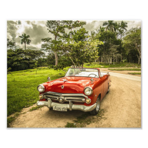 Toppen Coola Vintage Thunderbird Automobile Fototryck