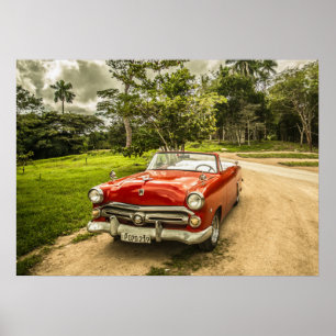 Toppen Coola Vintage Thunderbird Automobile Poster