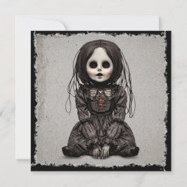 Toppen Creepy Doll Halloween Inbjudningar