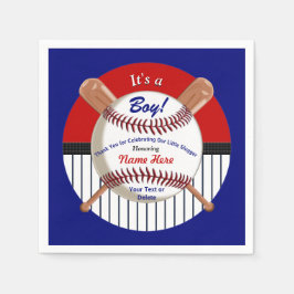 Toppen Cute Anpassningsbar Baseball Napkins for Ba Pappersservett