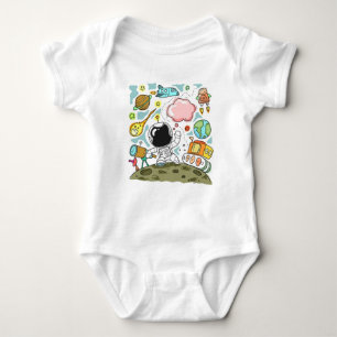 Toppen Cute Baby Astronaut Imagination Rymden T Shirt