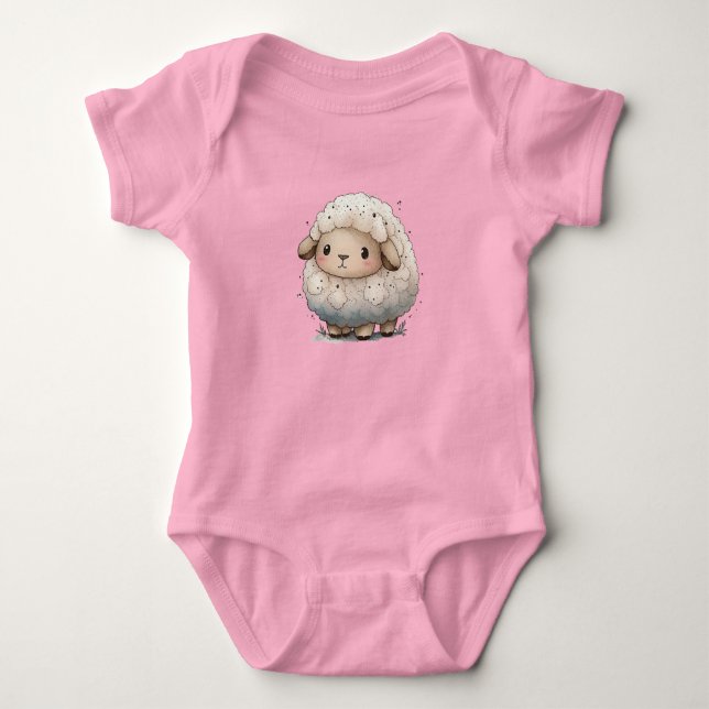Toppen Cute Baby får Tecknad T Shirt (Framsida)