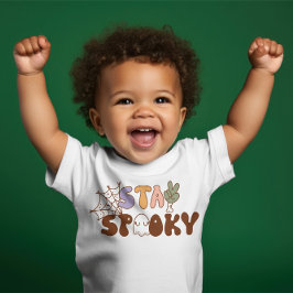 Toppen Cute baby Halloween "Stop Spooky" Baby Body T Shirt