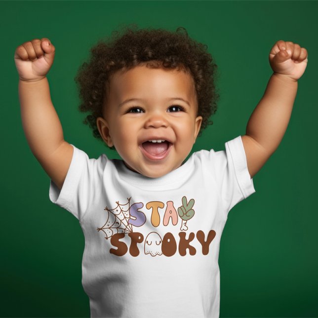 Toppen Cute baby Halloween "Stop Spooky" Baby Body T Shirt (Skapare uppladdad)