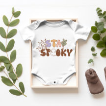 Toppen Cute baby Halloween "Stop Spooky"