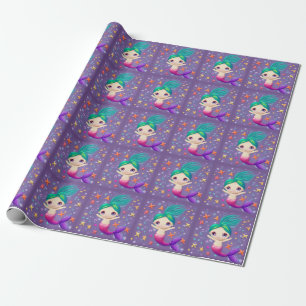 Toppen Cute Baby Sjöjungfru Presentpapper