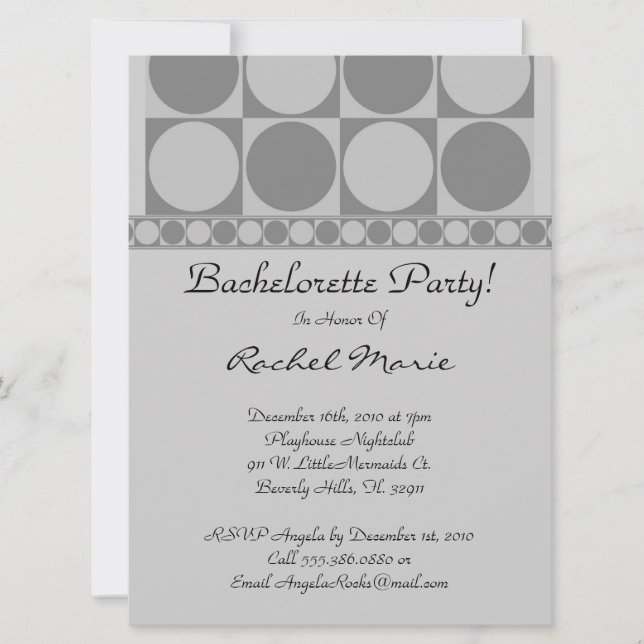 Toppen Cute Bachelorette Party Inbjudningar (Framsida)