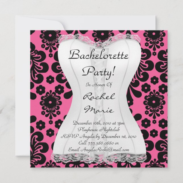 Toppen Cute Bachelorette Party Inbjudningar (Framsida)