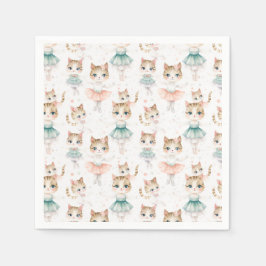 Toppen Cute Ballerina Cats Pappersservett