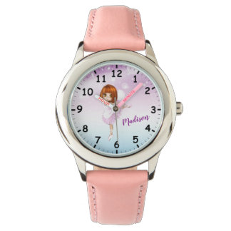 Toppen Cute Ballerina Personlig Kids Watch Armbandsur