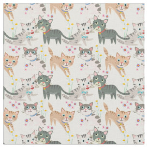 Toppen Cute Cat Fabric Tyg