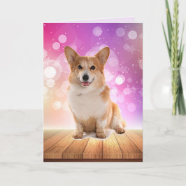 Toppen Cute Corgi Birthday Kort