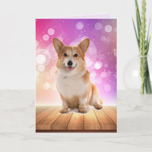 Toppen Cute Corgi Birthday Kort