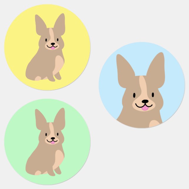 Toppen Cute Corgi Stickers (Grupp)