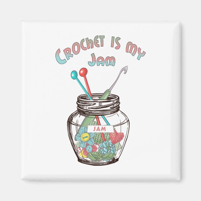Toppen Cute Cute "Crochet is My Sylt" Magnet (Framsidan)