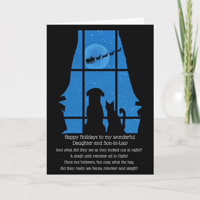 Toppen Cute DDotter and Son in Law-Helgdag Card Kort (Framsida)