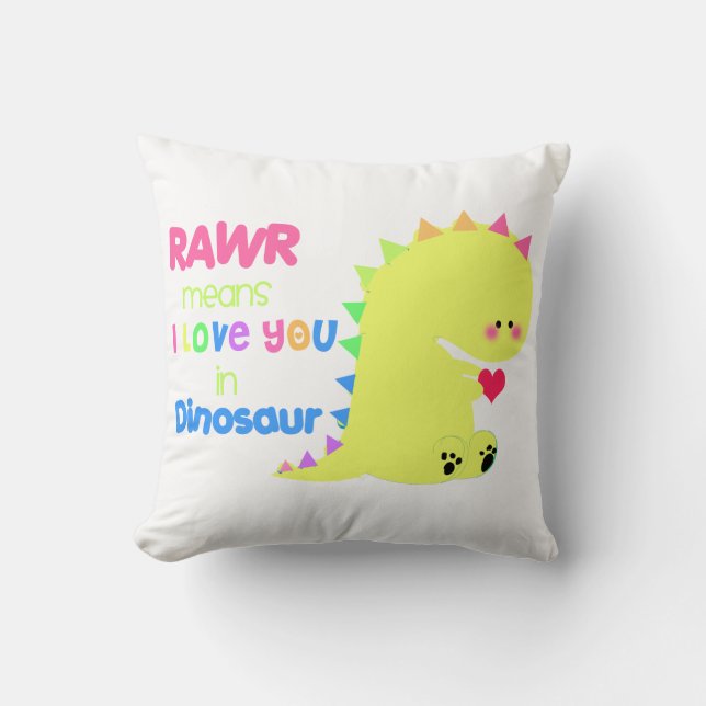 TOPPEN CUTE Dinosaur Pillow för barn! Kudde (Framsida)