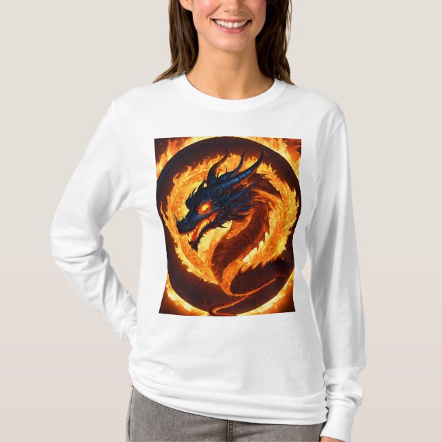 : Toppen Cute Dragon Mascot Skull T-Shirt (Framsida)