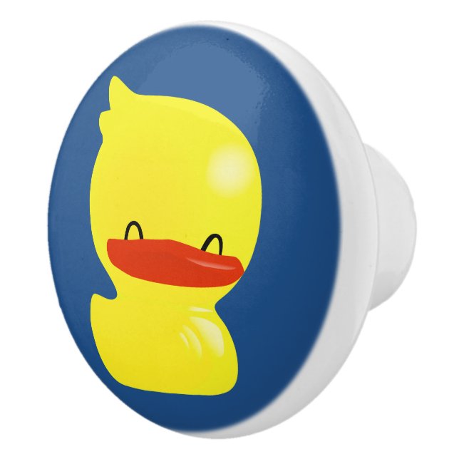 Toppen Cute Ducky Blue Door Knob Knopp (Höger)
