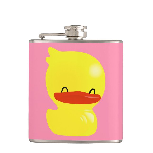 Toppen Cute Ducky Vinyl Wrappask i Rosa Fickplunta (Framsidan)