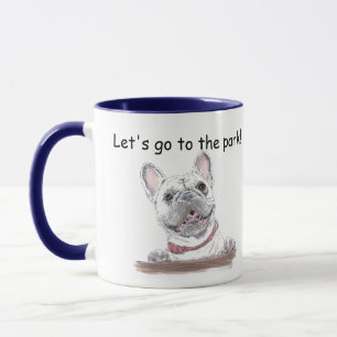 Toppen Cute Fransk Bulldog   Gå till parken Mugg
