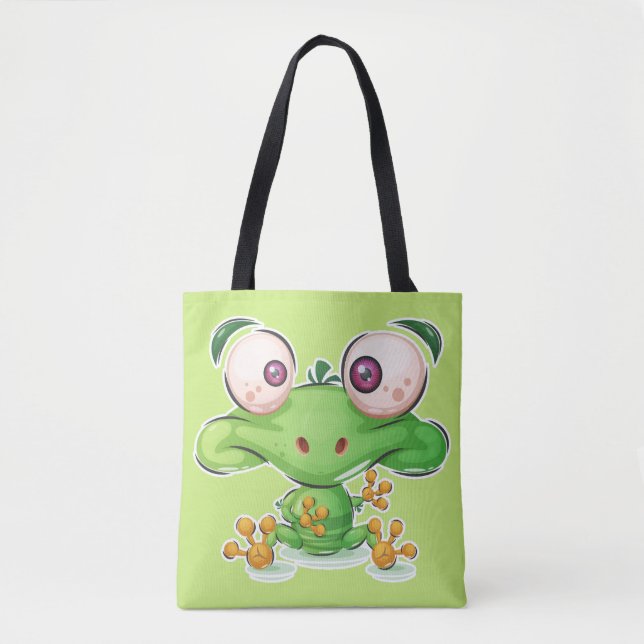 Toppen Cute Froggie Illustration Tygkasse (Framsida)
