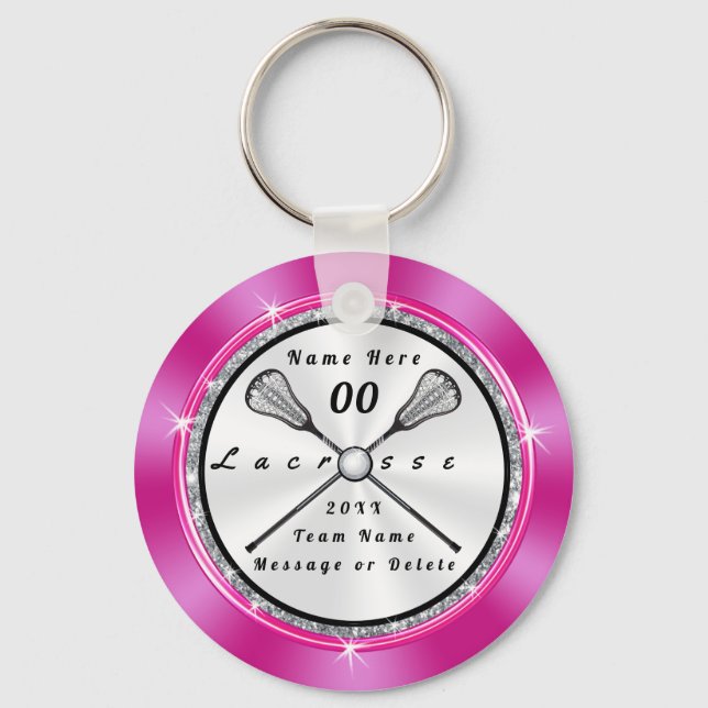 Toppen Cute Girls Personlig Lacrosse Keychains Nyckelring (Framsida)