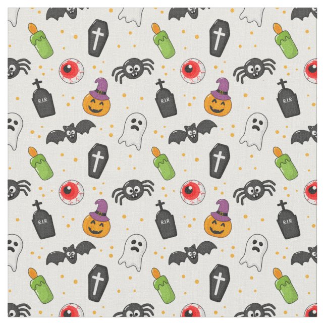 Toppen Cute Halloween Fabric Tyg (Närbild)