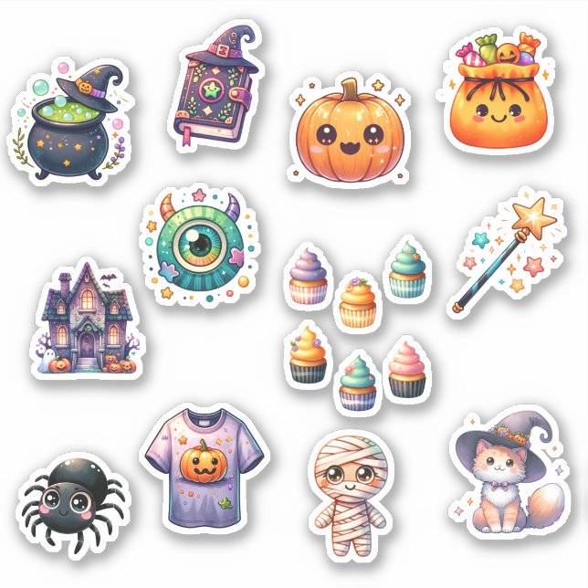 Toppen Cute Halloween Klistermärken (Framsida)