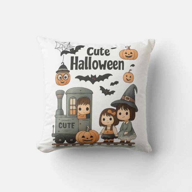 Toppen Cute Halloween Pillow - Tecknad hem Kudde (Framsida)