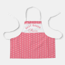 Toppen Cute Head Baker Rosa Polka Dot Girly Baking