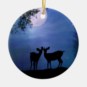 Toppen Cute Hjort Första jul tillsammans Ornament