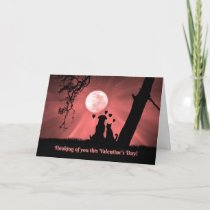 Toppen Cute Hund och Cat General Lycklig Valentine Kort