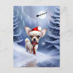 Toppen Cute jul Chihuahua Puppy Helg Vykort