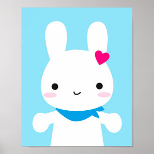Toppen Cute Kawaii Bunny Poster