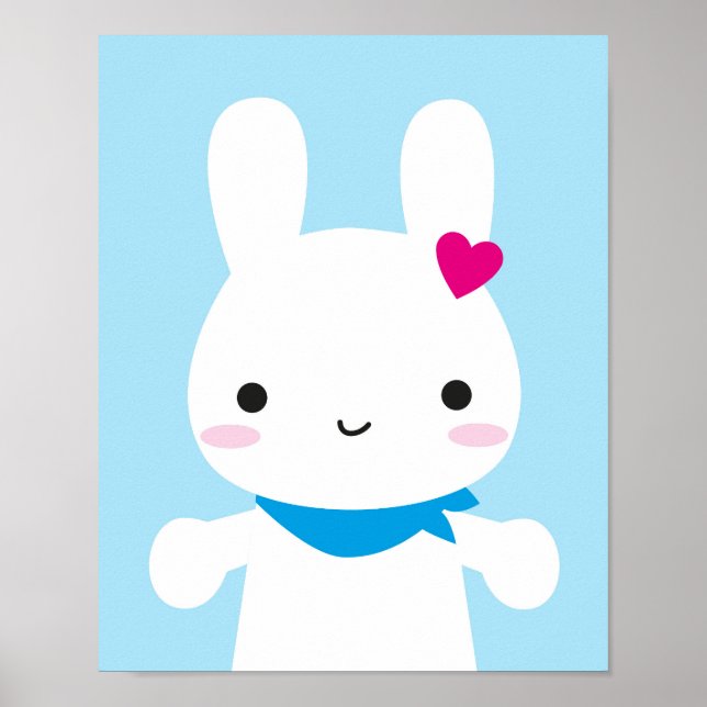 Toppen Cute Kawaii Bunny Poster (Framsidan)