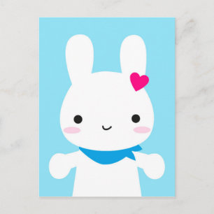 Toppen Cute Kawaii Bunny Vykort