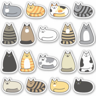 Toppen Cute Kawaii Cats Association Klistermärken