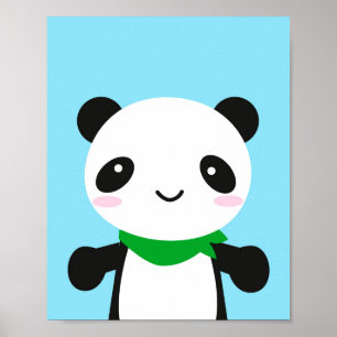 Toppen Cute Kawaii Panda Poster