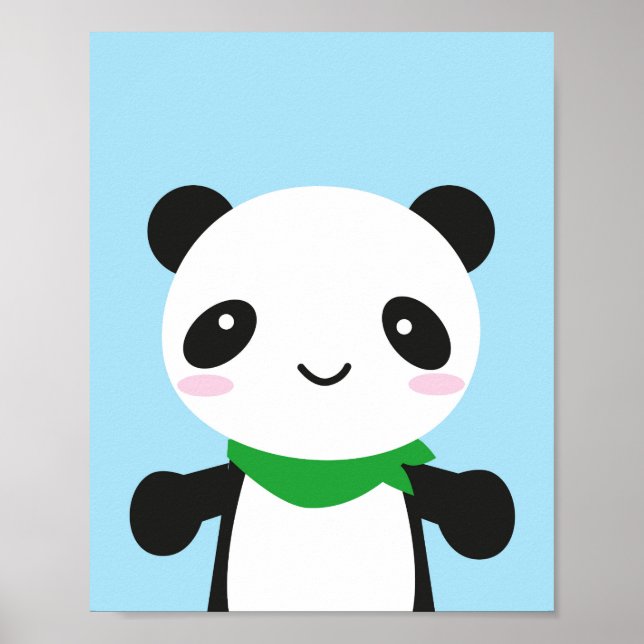 Toppen Cute Kawaii Panda Poster (Framsidan)