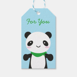 Toppen Cute Kawaii Panda Presentetikett
