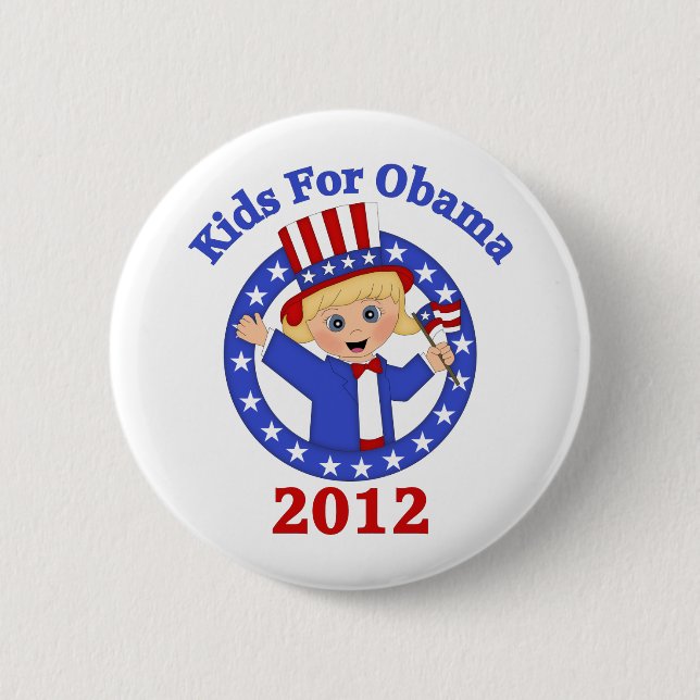 Toppen Cute Kids for Obama Tees and Gifts Knapp (Framsida)