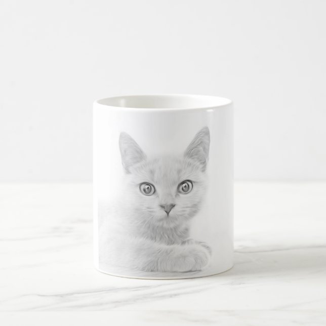 TOPPEN CUTE Kitten Porträtt-foto Kaffemugg (Center)