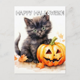 Toppen Cute Little Halloween Kitten Vykort