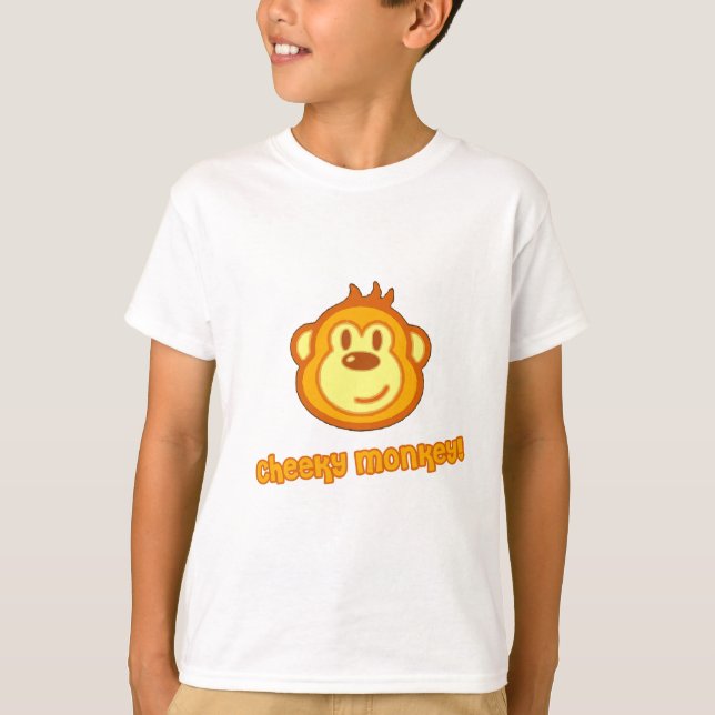 Toppen Cute Monkey Tee Shirt (Framsida)