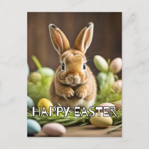 Toppen Cute Påskhare Rabbit Vykort