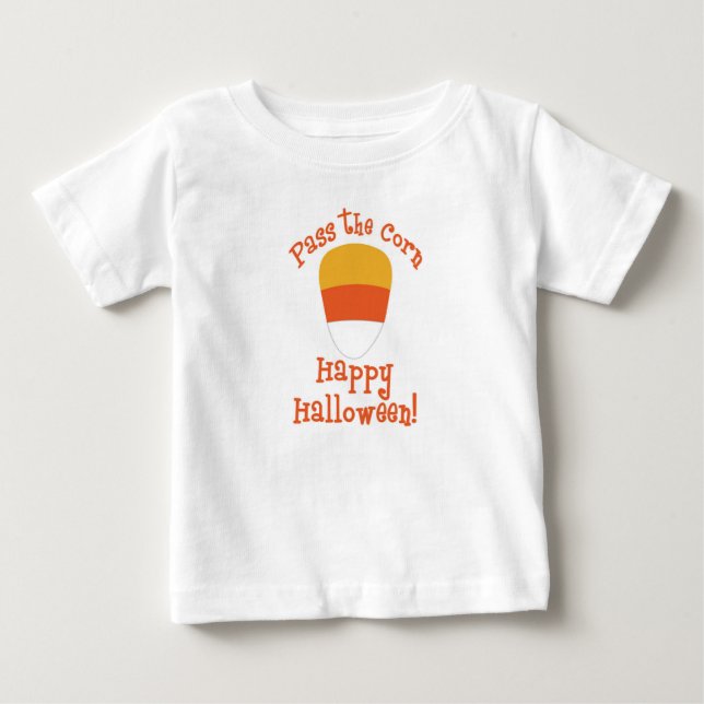 Toppen Cute "Pass the Candy corn" T Shirt (Framsida)