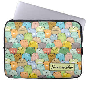 Toppen Cute Personlig Cat Laptop Fodral
